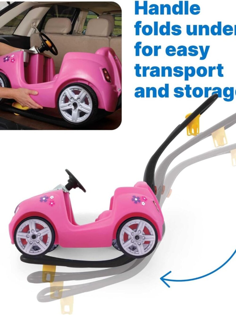 Whisper Ride II Kids Push Cars, Ride On Car, Seat Belt, Horn, Toddlers Ages 1.5 - Picture 7 of 9